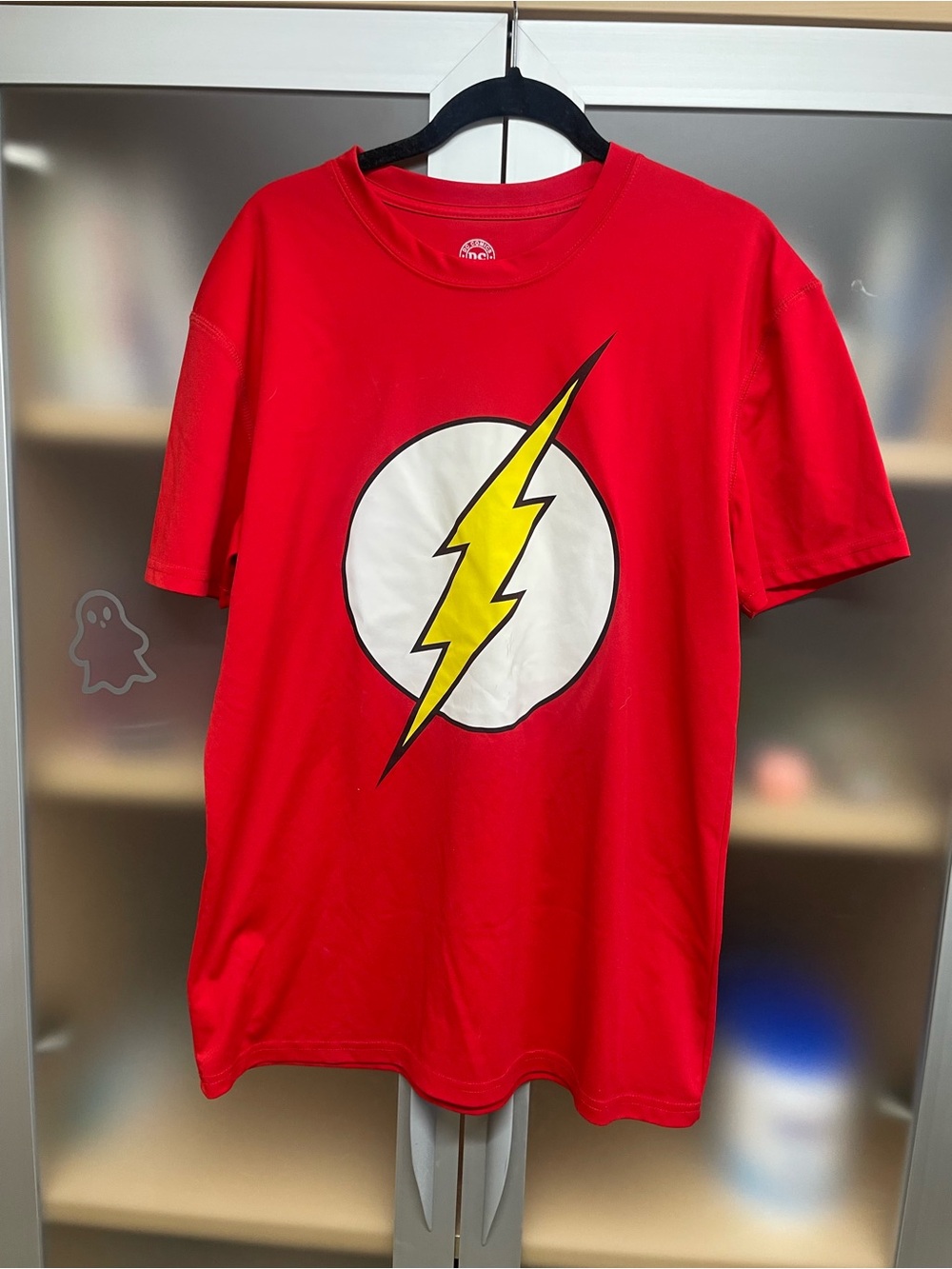 DC Comics The Flash Dri Fit Lightweight Short Sleeve Shirt, L